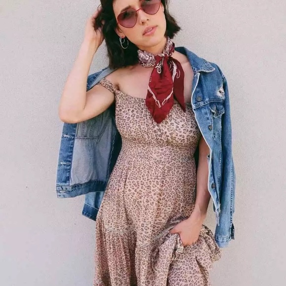 SOLD OUT Tiered Ruffle Off Shoulder Leopard Maxi Dress - Picture 9 of 9